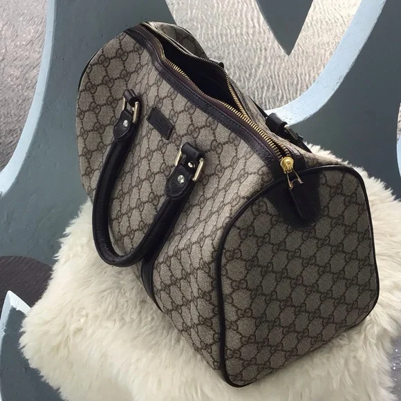 Authentic Gucci Monogram GG Plus Boston Top Zip Tote - Picture 12 of 16